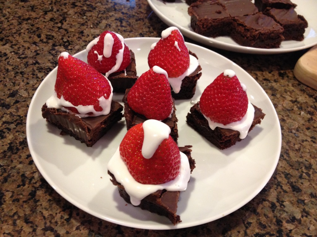 ealthy Santa Cap Brownies