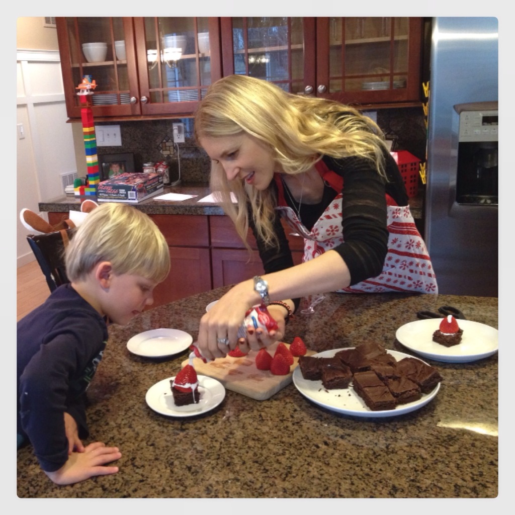 ealthy Santa Cap Brownies